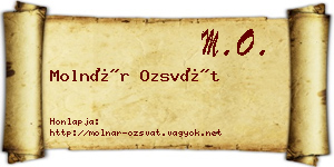 Molnár Ozsvát névjegykártya